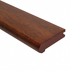 Prefinished Copper Hevea Hardwood 3/4 in thick x 3 1/8 in wide x 78 in Length Stair Nose